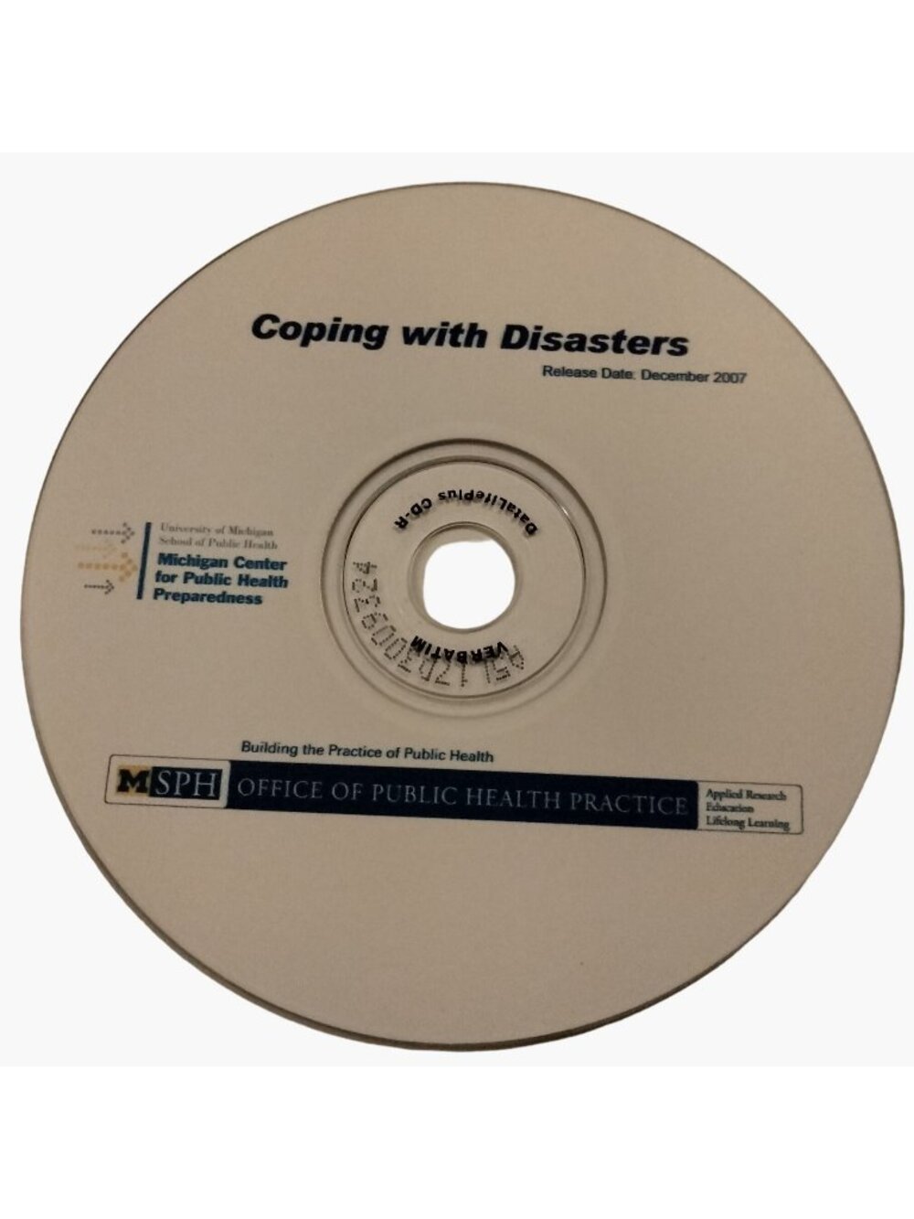 Coping With Disasters CD University Michigan Center Public Health Preparedness